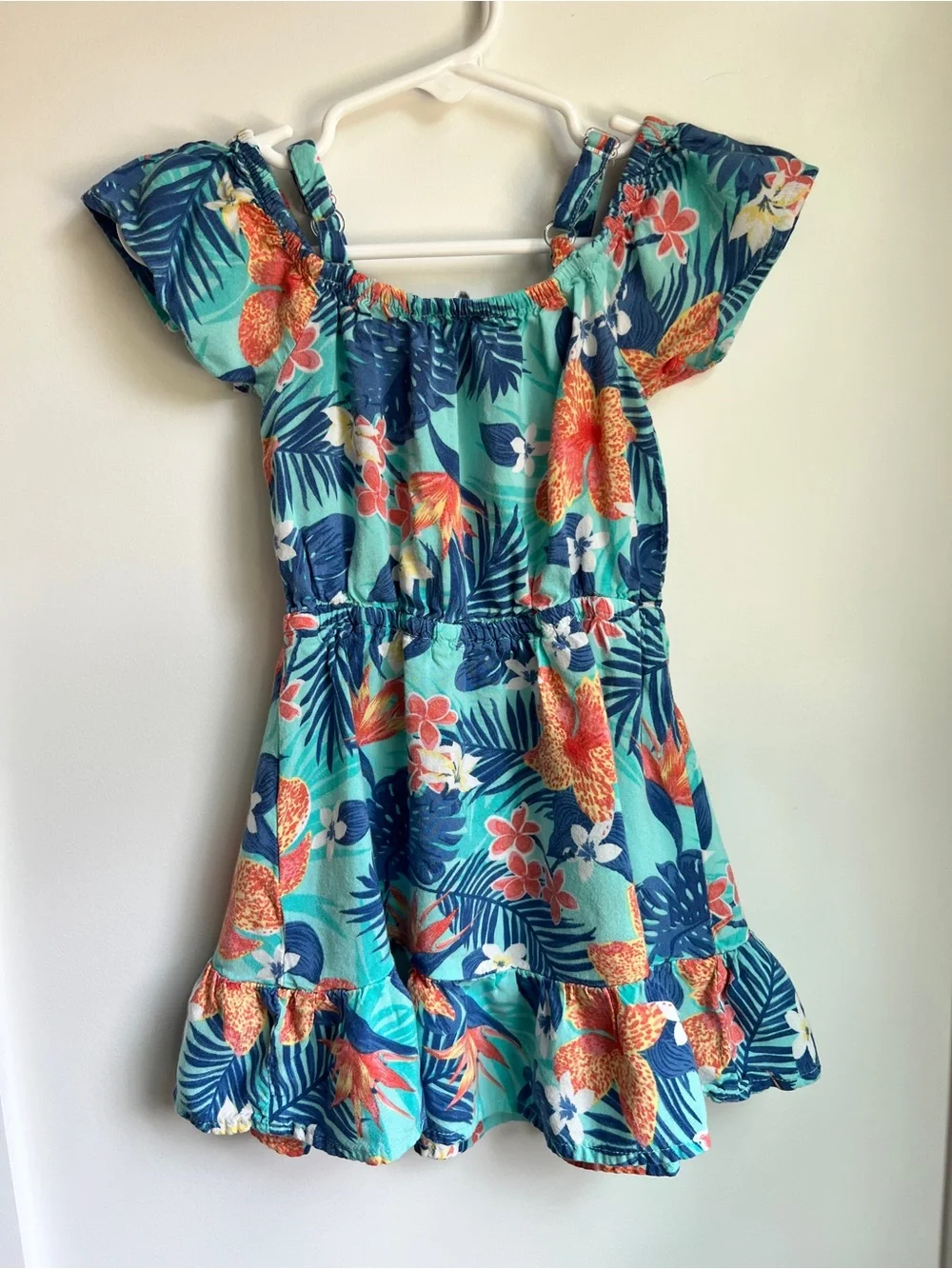 The Children’s Place Tropical Floral Off-the-Shoulder Dress 3T